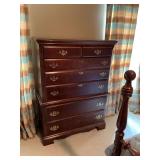 Cherry five drawer chest of drawers by Vaughan of Virginia 38” x 18” x 52”