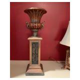 Gilded and painted decorative Venetian style planter. 16 1/2 inches.