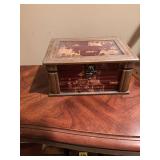 9 1/2 x 7 1/2” decorative asian themed wooden box