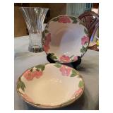 2 Franciscan Desert Rose 9” vegetable bowls