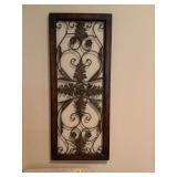 Two metal wall decor pieces. 16” x 38 1/2”