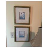 Set of two Iris pictures .11 1/2 x 12 1/2“