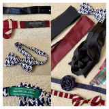 Variety of Silk and Polyester Bow Ties including a NY Yankees Bow tie