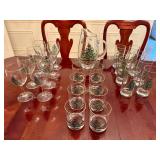 Spode “Christmas Tree” Glassware including Pitcher