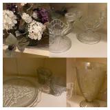 Jeannette Depression-Era Glass and Floral Arrangement