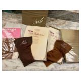 4 NEW vintage taupe, brown and beige stockings including Hanes in original packaging 8-9.5