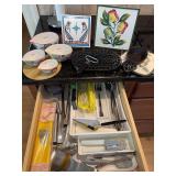 Pier1 Mixing Cups, Iron Hot Plate, Utensils, Corn Cutter and More