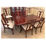 Keller Queen Anne Cherry Table w/8 Chairs