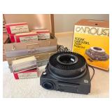 Kodak Carousel 750H Projector w/Slide Changers and Storage