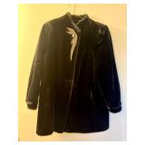 1970-1980’s Black Faux Fur Coat w/Wing Detail