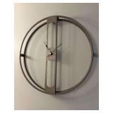 Kate and Laurel Minimalist 19” Dual-Ring Metal Wall Clock