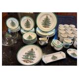 Spode 45 pc. “Christmas Tree” Set w/Glass Salad Bowl