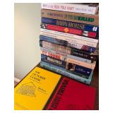 Baseball-themed books, including titles Why Is the Foul Pole Fair?, The Pitch That Killed and Luckiest Man