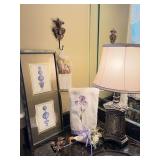 Home Decor w/22” Lamp and 21” Framed Print