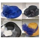Four Church or Tea Party Hats in Small Size