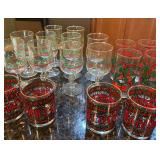 18 pc. Christmas Houze and Libby Glass Drink Ware