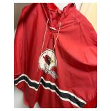 Large Arizona Cardinals vinyl hooded poncho