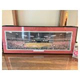 Framed 1998 Mark McGwire Stadium 70th Home Run Photograph w/Baseball