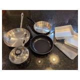 Pans and Pot including Oneida, Revere, All-Clad and More
