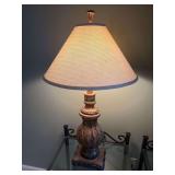 Rustic Style Distressed Brown Lamp at 34”