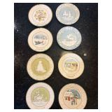 8 pc. Vernon Metlox White Christmas “Songs of Christmas” Plates 8”