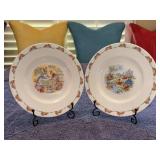 Grouping of (2) Royal Doulton Bunnykins bone china plates