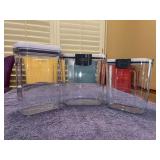 Grouping of (3) airtight sealed storage containers - (2) by Progressive (8 & 15 cup) and (1) by OXO (2.5qt and has crack at bottom)