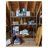 Steel 4-shelf shelving unit - 47-1/2 x 18 x 74-1/2 tall - OTHER CONTENTS NOT INCLUDED