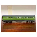 Vintage  OO gauge Southern Railway (SR) green passenger coach model (1405) produced by Hornby Railways