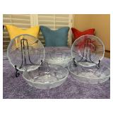 Set of 6 Arcoroc 5-3/4” Textured Glass Salad Bowls