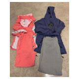 Redhead Stretch Rainwear for him and her - these do fold very tightly and fit in compact carry bags - men’s set is size L jacket and M pants - women’s set are both M
