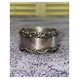 Antique National Silver Co. sterling napkin ring - monogrammed - ￼23.20 grams