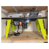 RYOBI Router Table with RYOBI 2HP Peak Variable Speed 1/2” collet router and bits - working condition - in like new condition