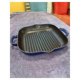 Williams-Sonoma cast enamel stovetop griddle/grill - 12-1/4”D x 2” tall