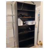 Black wood bookcase with 6 shelves - 30 x 12 x 71-1/2 tall - CONTENTS NOT INCLUDED