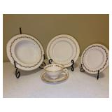 (5) extra pieces of stunning Lenox Golden Wreath China (0-313) - includes salad plate, dessert plate, soup bowl and cup/saucer