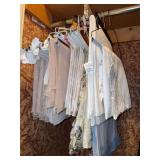 Grouping of beautifully laundered linen napkins and table linens - one group is monogrammed “K”