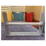 Hand crafted marble-design spice rack - 18 x 3 x 11-3/4 tall - made from an acrylic-type material