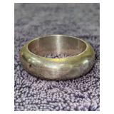 Vintage Webster hammered sterling napkin ring - monogrammed - 9.01 grams -