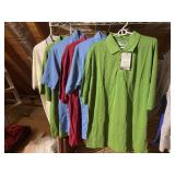 Grouping of (6) NEW men’s button- downs and polo-style shirts - Antique, Cutter & Buck - most with original tags - all are embroidered PVI & Riverside Hydronics