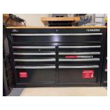 Husky 9-drawer tool chest and contents of drawers - 46 x 18 x 31-1/4 tall - CONTENTS ON TOP NOT INCLUDED