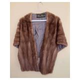 Vintage Helen of Memphis Mink Stole - monogrammed on inside lining