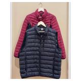 Grouping of (2) 32° Heat outwear puffer garments - vest is men’s size XL and women’s jacket is size M