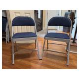 Set of (6) padded folding chairs by FDL
