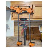 Set of (2) WORX Bar Clamps and (1) Bessey DuoKlamp