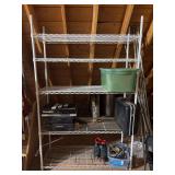 White steel 5-shelf shelving unit - 47-1/2 x 18 x 74-1/2 tall - OTHER CONTENTS NOT INCLUDED