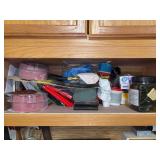 Contents of (2) garage cabinets - lots of miscellaneous
