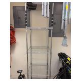 5-shelf steel shelving unit - 18” square x 71-1/2 tall