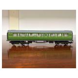 Vintage  OO gauge Southern Railway (SR) green passenger coach model (1384) produced by Hornby Railways