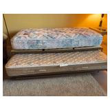 Trundle bed frame and mattresses - top is Sealy Posturepedic Memories and bottom is Sealy Posturepedic